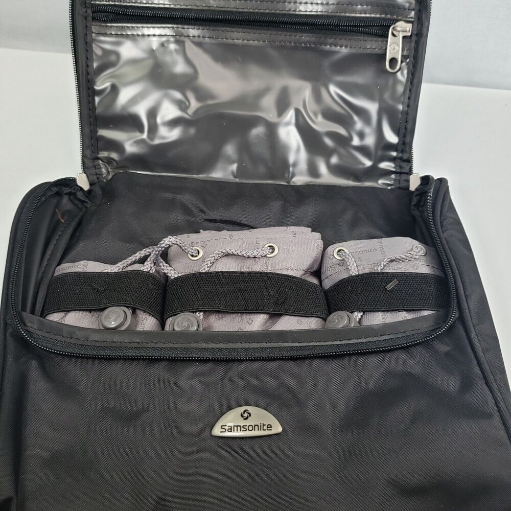Samsonite Black Toiletry Bag Travel Kit with Laundry and Shoe Bags - Picture 9 of 15